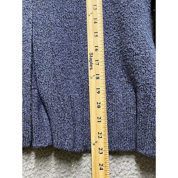 Women's CLASSIC ELEMENT 1 Button Open Cardigan Sweater Blue Sz S/C - Picture 3 of 5